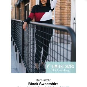 Zyia Red Black and White Black Sweatshirt Barely worn (maybe once)